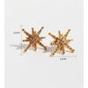 Pendientes Exquisitos de Moda Coreanos y Japoneses con Forma de Estrella y Acabado de Alta Gama, Pendientes de Estrella Completamente Diamantados, Accesorios para Orejas de Estilo Suave y Fresco 22