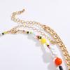 Kenjay Moda Europea y Americana Cadena Cubana con Collar de Cuentas de Perlas Barrocas para Mujer Collar Apilado de Múltiples Filas ins