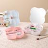 Trébol de Cuatro Hojas con Caja de Almacenamiento Espejo de Princesa Dormitorio de Estudiante Espejo Cómodo Caja de Almacenamiento para Cosméticos del Hogar Espejo de Tocador