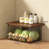 Prateleira de Armazenamento para Cozinha, Cesta de Legumes de Múltiplos Andares de Chão, Suprimentos de Armazenamento de Frutas e Legumes, Carrinho de Lanches Móvel Montado em Canto