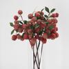 Ramos de Fruta Lichia de Fruta Simulada Ornamentos de Arte de Alto Nível Decoração de Mesa para Sala de Estar/Sala Modelo Decoração de Flor Falsa