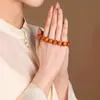 Pulsera de Ciprés de Acantilado Estilo Montaña Putuo, Madera Natural Envejecida, Pulsera de Jade Hetian, Atracción Turística al por Mayor