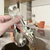 Aço Inoxidável Fundo Plano Colher Garfo Infantil Talheres Criativos Fofos Colher Doméstica High-end Colher para Comida Complementar de Bebê Colher de Sobremesa