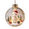 Adornos navideños y de Halloween acrílicos planos 2D impresos, regalo navideño, adornos navideños esféricos y decoraciones de Halloween.