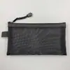 Bolsa de Lápis de Malha Transparente Grande Capacidade Bolsa de Armazenamento com Zíper Bolsa de Lápis Portátil para Exame de Estudante Bolsa de Papelaria Imprimível