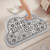 Alfombra de Baño Nubes Inodoro Barro de Diatomeas Suave Alfombrilla para Pies Fuertemente Absorbente Puerta del Inodoro Alfombrilla Antideslizante Alfombra de Secado Rápido