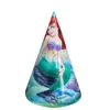 En stock Vajilla de la Sirenita Ariel Suministros para Fiesta Infantil Cumpleaños Vaso de Papel Plato de Papel Servilleta de Papel Mantel Suministros Decorativos