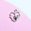 Pintura al Óleo Transfronteriza Tesoro Nacional Accesorios de Panda Colgante DIY Nuevo Colgante con Forma de Corazón y Pedrería Materiales para Accesorios de Joyería de Aleación