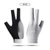 Guantes de Billar Profesionales Snooker para Hombre Tres Dedos Dedo Completo Seda de Hielo Transpirables Antideslizantes Mano Izquierda Individual Guantes de Pool para Mujer