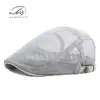 Chapéus Novo Estilo 2023 para Homens e Mulheres, Boina de Verão com Tela Respirável, Boné de Aba Britânico Retrô, Boné Simples para a Frente