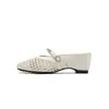 Meias Pantufas Fechadas Respiráveis de Crochê Vazado para Mulheres, Novo Estilo Verão 2026 Sapatos Birkenstock para Uso Casual ao Ar Livre, Sandálias Preguiçosas