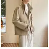 Chaqueta de calle elegante de marca de moda para hombre, ropa de trabajo de moda con cuello de solapa, abrigo vintage coreano nuevo para otoño e invierno para hombre