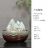 Ornamentos de cerâmica com água corrente circulando para mesa de escritório mesa de chá decorações de abertura de fortuna fonte chinesa dispositivo de água corrente cem fortunas