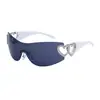 [Personalizado] Gafas de sol a prueba de viento para mujer Y2K Milenio Sin montura de una sola pieza Estilo callejero Gafas deportivas transfronterizas de moda