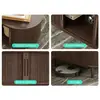 Mesa de centro ovalada de pie para interiores para apartamentos pequeños, mesa de almacenamiento moderna simple, mueble creativo y versátil para sala de estar