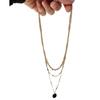 Collar de cadena multicapa de moda para mujer con cadena de clavícula chapada en metal caliente de Amazon con explosiones transfronterizas entre Europa y Estados Unidos
