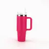 Taza de Coche con Asa de Acero Inoxidable 304 de Doble Pared, Aislada al Vacío, de 30 oz, con Popote, Gran Capacidad, Taza para Hielo