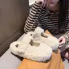 Pantuflas de Algodón Birkenstock Zapatos con Suela de Piel para Mujer Flexibles Más Terciopelo Slip-on 2026 Medio Nuevos Punta Cerrada Invierno Uso Exterior