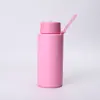 ¡Guau, una botella de agua de acero inoxidable con aislamiento al vacío, portátil, de diseño personalizado y color dopamina, con pajilla, perfecta para el deporte y el uso diario!