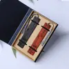 Conjunto de Marcadores de Livro de Sândalo Cor Lisa Como Brocado Borla Clássica Estilo de Letras em Madeira Marcador de Livro Presente Comemorativo de Reunião Anual