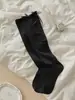 Calcetines de punto liso estilo pasarela hasta el muslo, calcetines finos estilo ballet para chica JK, calcetines para pantorrilla, estilo coreano de Instagram, lazo