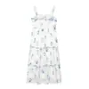 Comercio Exterior Transfronterizo Ropa de Mujer Primavera y Verano 2026 Nueva Moda Europea y Americana Vestido de Volantes Bordado sin Hombros