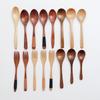 Cuchara de Sopa de Madera Cuchara para Porridge para Niños Cuchara Pequeña para Sopa Estilo Japonés Cuchara de Madera para el Hogar Creativa de Mango Largo Cuchara de Madera para Comer