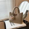 Bolso Tejido de Moda de Nicho Único Extranjero para Mujer 2024 Nuevo Otoño e Invierno Casual Versátil Bolso de Lana Bolso de Mano Tejido
