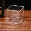 Caja de Almacenamiento de Acrílico Plástico Transparente Cuadrada Caja de Exhibición Caja de Empaque para Souvenir Regalo Galleta Dulce Té
