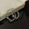 Pendientes de Diamante Brillante con Forma de Mariposa de Moda Transfronteriza Europea y Americana, Pendientes de Lujo Ligero de Gama Alta, Pendientes de Diseño Nicho al por Mayor
