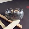 Pulsera Étnica Retro Plata Estilo Europeo y Americano Grabada Abierta Ancha Moda Personalidad Plata Miao Hacer Vieja Joyería Antigua