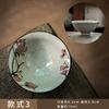 Cubo de barro de cerámica antigua azul y blanco vintage Taza planta ceniza taza de kung fu taza de cata de té taza individual tazón de té Taza Maestra venta al por mayor