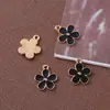 Colgante de joyería de metal simple con gota de aceite, flor de cinco pétalos, accesorios de joyería de moda, accesorios para collar DIY en stock, venta al por mayor