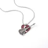 Collar con Púas de Guitarra Musical para Hombre, Colgante de Rock Personalizado de Nicho, Cadena de Lana Hip-Hop, Accesorios de Acero Inoxidable para Mujer
