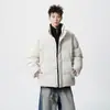 Chaqueta de invierno para hombre, nueva, moderna, holgada, con capucha, de plumón y algodón, engrosada y cálida, versátil abrigo acolchado
