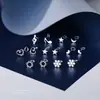 Pendientes de gancho curvo de plata pura S999 para mujer, Pendientes pequeños y delicados de corazón simples, Joyería amigable con las orejas, Disponibles para venta al por mayor y dropshipping