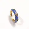 Anillo Ladrillo de Diseño Nicho de Alta Gama Lujo Accesible para Mujer Moda Europea y Americana Creativo Zirconia Chapado en Oro Anillo Abierto Ajustable