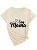 Amazon Ebay Site Independente Casual Confortável Simples Feminino Boy Mama Linha Coração Gola V Manga Curta Camiseta