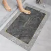 Tapete de chão para banheiro feito de terra de diatomáceas, tapete macio de secagem rápida para a entrada do banheiro, tapete para os pés absorvente de água e antiderrapante, base de carpete para casa
