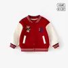 Roupas Infantis Primavera e Outono Roupas de Fora para Bebês Uniformes de Baseball para Meninos Roupas para Passeio de Meninas Tops para Bebês Meninos Desenho Animado