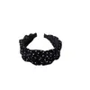Diadema Tejida de Lunares Estilo Francés para Mujer 2025 Nueva Diadema Pinza para el Cabello de Borde Ancho y Corona Alta Accesorio de Cabello Elegante Versátil