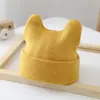 Ins Explosiones Coreano Bebé Lindo Oreja Lana Tejida Sombrero Color Caramelo Todo Fósforo Cálido Sombrero para Bebés Niños y Niñas