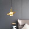 Lámpara de cristal con diseño de estilo planeta, sencilla, moderna, creativa, con personalidad, para sala de estar, comedor, estudio, dormitorio, mesita de noche, pequeña lámpara de araña.