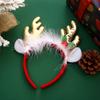 Hebilla para la cabeza de Navidad, diadema navideña de cuerno de alce, tocado para mujer, suministros para fiestas navideñas, horquilla para niños y adultos
