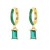 Pendientes de Plata de Ley S925 con Aguja de Plata, Celi Europeo y Americano, Diamante de Epoxy Francés, Venta Caliente Transfronteriza, Personalidad de Moda, Pendientes Coloridos