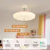 Lámpara Estilo Francés para Habitación Infantil Lámpara Moderna Simple Estilo Crema para Dormitorio Creativo Corona Araña para Habitación de Niño Niña 412L