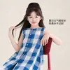 Tutu Elefantinho Roupa Infantil Meninas Camisa Vestido 100% Algodão 2026 Novo Verão Infantil Leve Respirável Sem Mangas