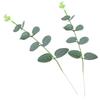 Simulación hoja de eucalipto dólar pequeña corta hoja de eucalipto boda decoración de muebles simulación hoja de planta verde venta al por mayor