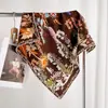 Bufanda de Seda y Lana para Mujer en Otoño e Invierno, Bufanda de Cuello de Alta Gama, Cálida y a Prueba de Frío