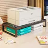 Rack de Armazenamento para Impressora de Mesa Pequeno de Camada Dupla Rack de Armazenamento para Bancada Multifuncional para Copiadora de Escritório